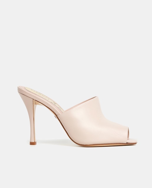 Imagen 0 de Mule tacón en napa nude