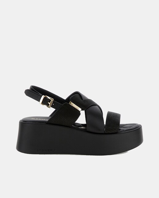 Imagen 0 de Sandalia tiras de mujer piso flat