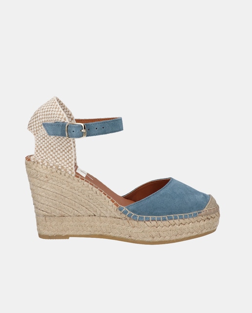 Imagen 0 de Alpargatas de cuña de mujer en serraje con plataforma