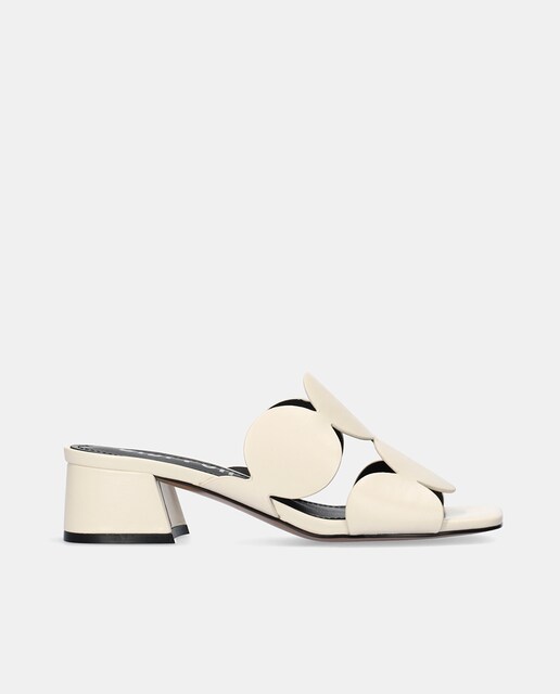 Imagen 0 de Sandalias de mujer con tacón mule circulos