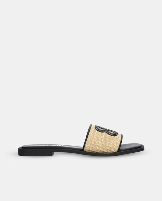 Imagen 0 de Sandalias planas de mujer con pala rafia