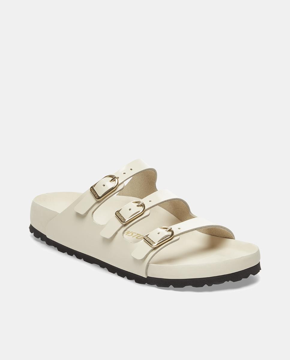 Imagen 0 de Sandalias de mujer Florida en cuero natural esmaltado