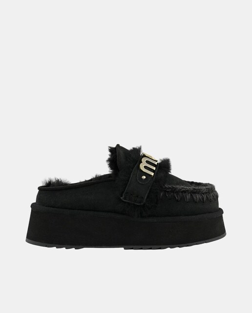 Imagen 0 de Zueco plataforma mujer logo metal