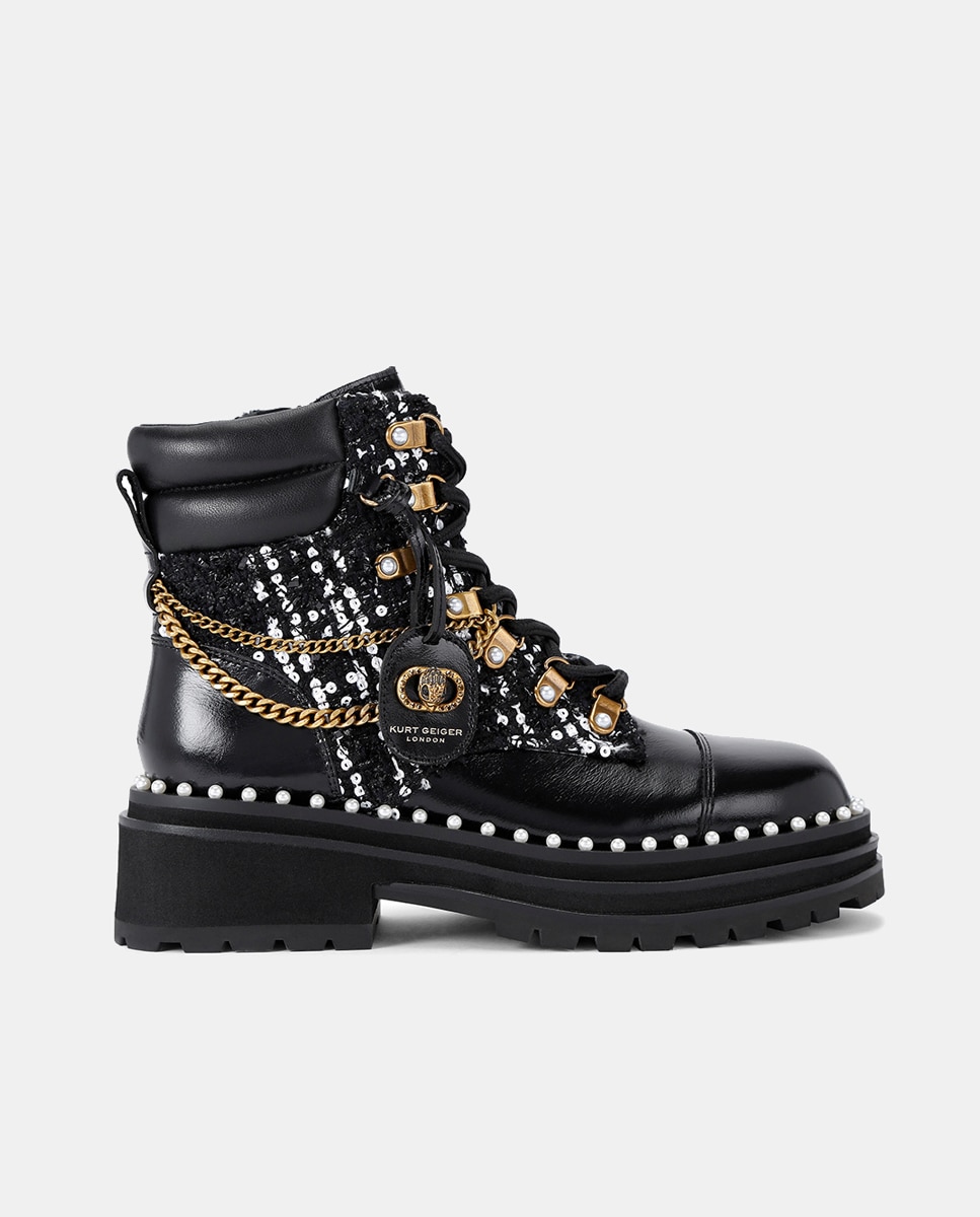 Imagen 0 de Botines Chelsea Combat mujer en piel al tobillo