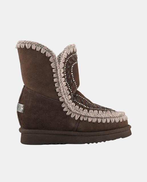 Imagen 0 de Bota eskimo short mujer de cuña con strass