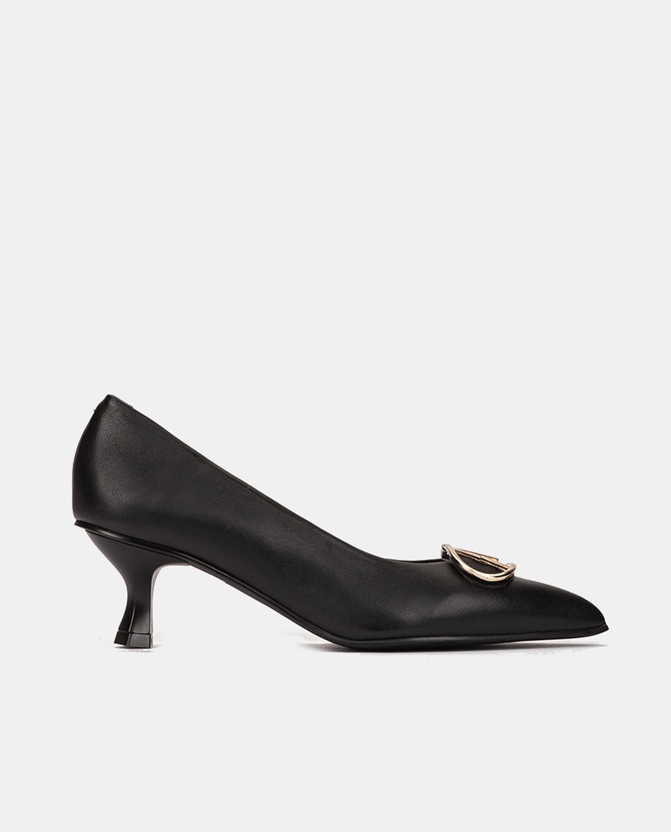 Imagen 0 de Zapatos salón mujer en piel con tacón embudo