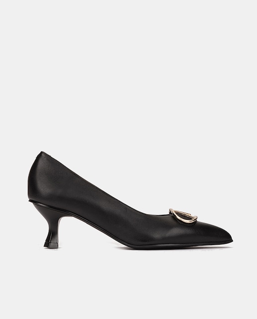 Imagen 0 de Zapatos salón mujer en piel con tacón embudo