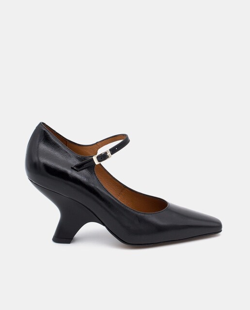 Imagen 0 de Merceditas Tremea mujer en piel con tacón de diseño