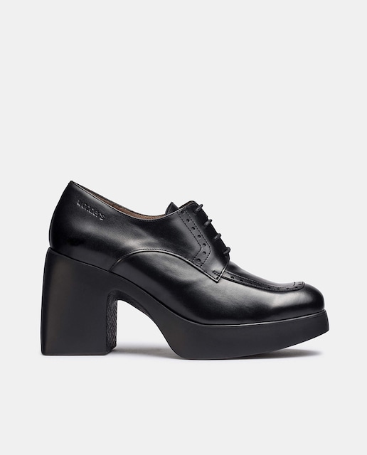 Imagen 0 de Zapatos cordones Mercedes mujer piel plataforma picados