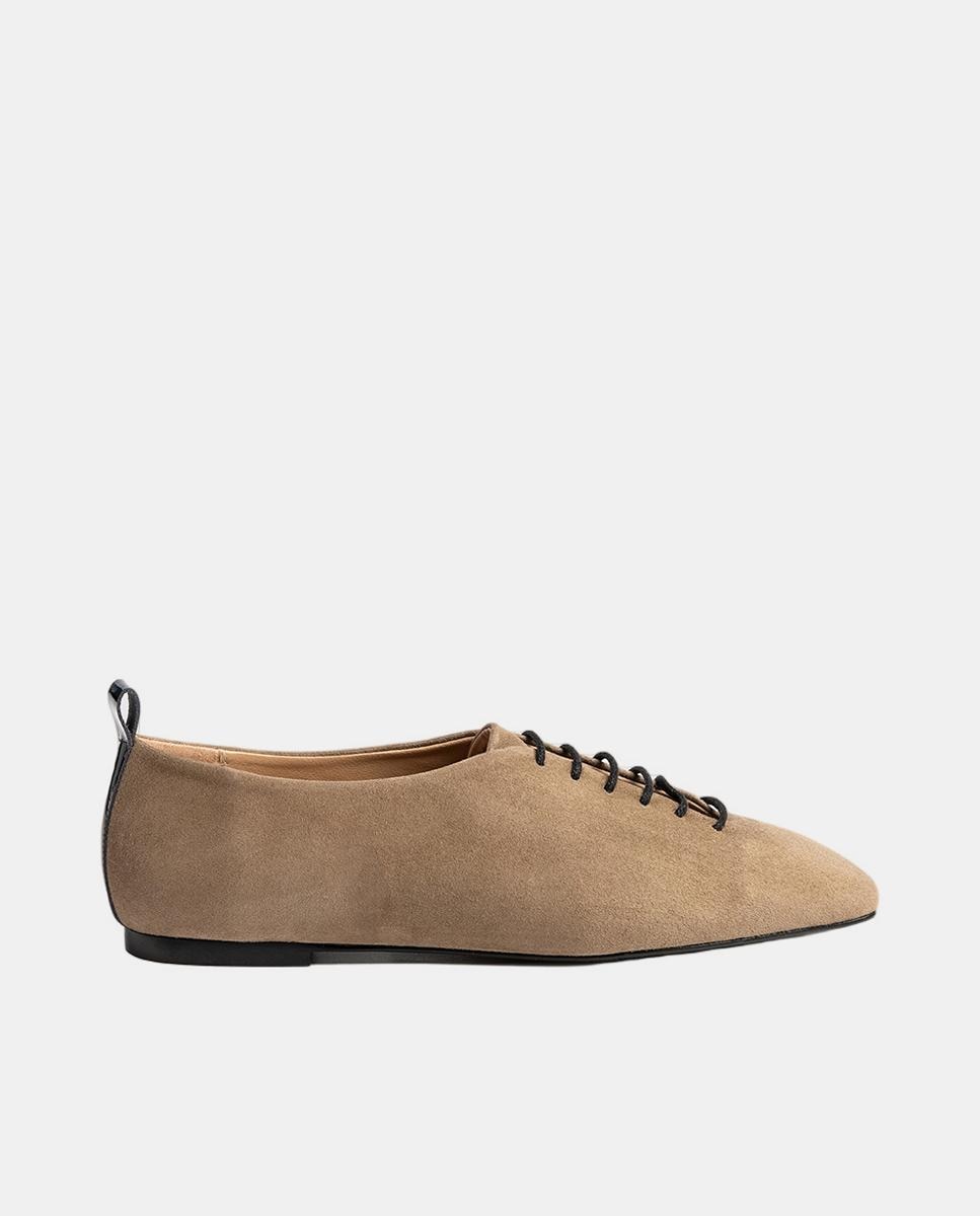Imagen 0 de Zapatos de mujer tipo blucher y concepto boxing en ante soft