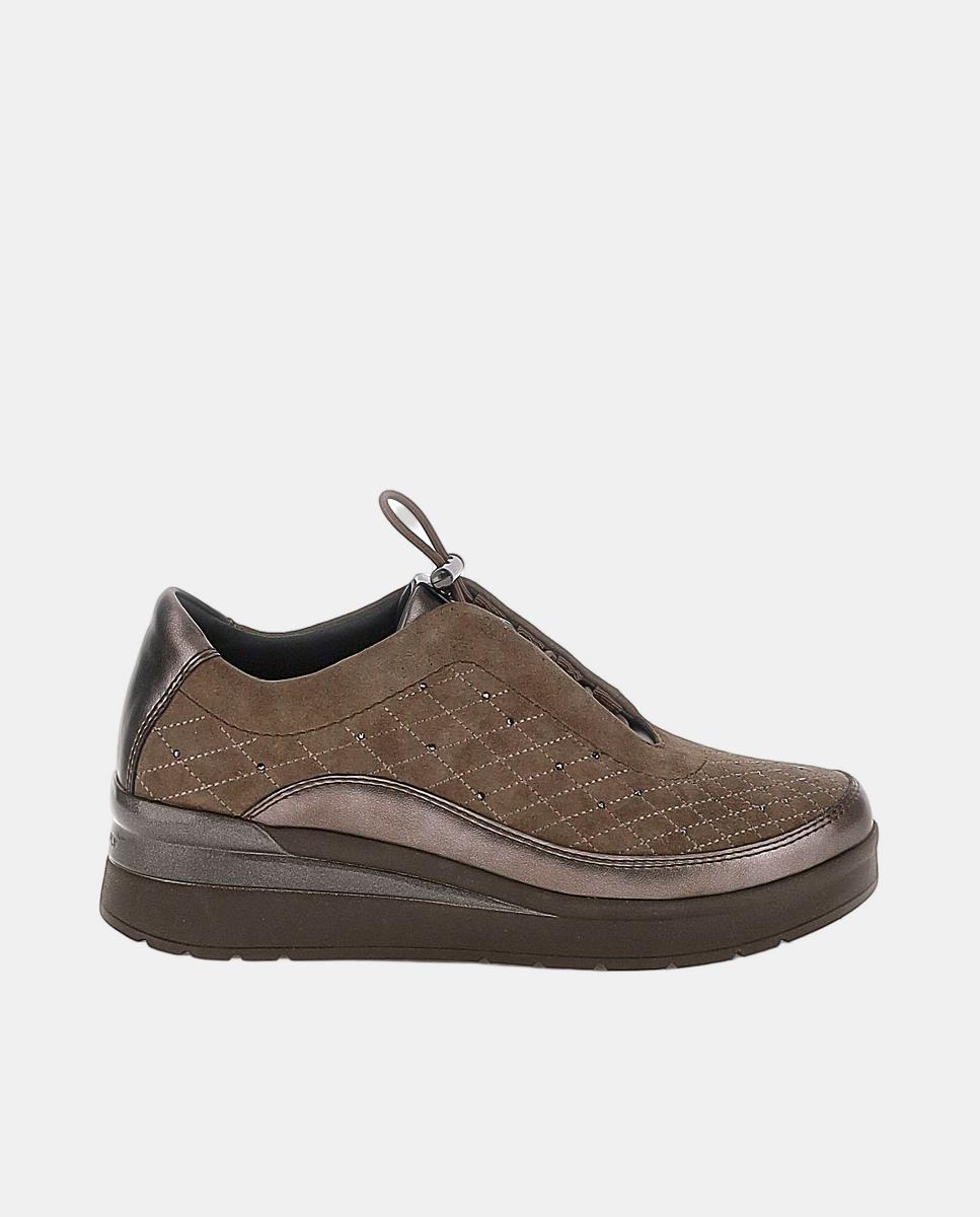 Imagen 0 de Zapatillas de mujer de piel Stonefly de color negro con cierre de cordones elásticos