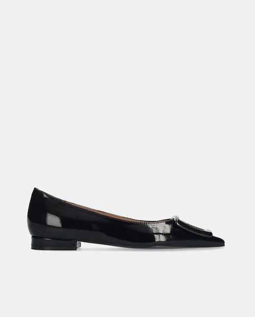 Imagen 0 de Zapatos de salón en piel con tacón plano