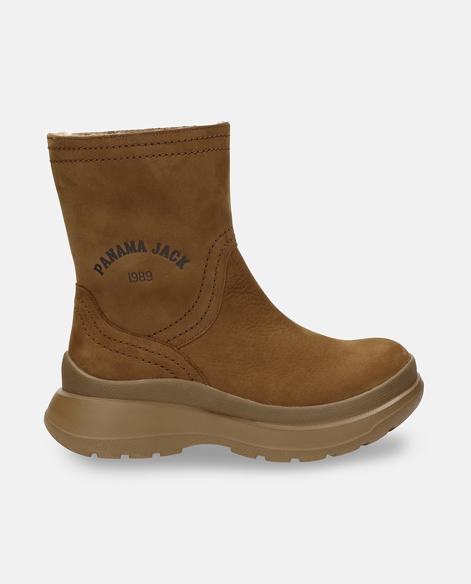 Imagen 0 de Botas de mujer en piel con forro de pelo sintético