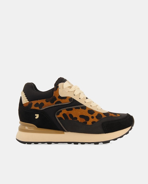 Imagen 0 de Zapatillas mujer piel estampado leopardo cuña interna