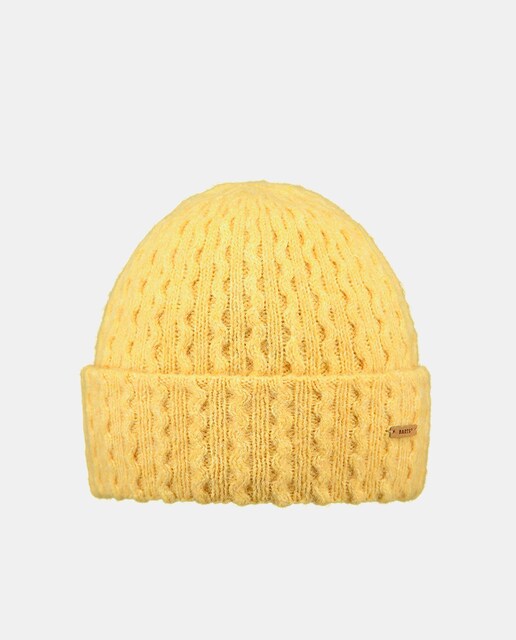 Gorro de punto amarillo