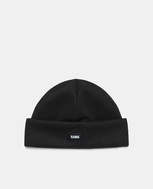 Imagen 0 de Gorro de forro polar acanalado Rains en negro
