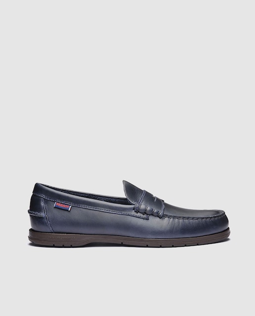 Imagen 0 de Mocasines de hombre Sebago en piel de color azul