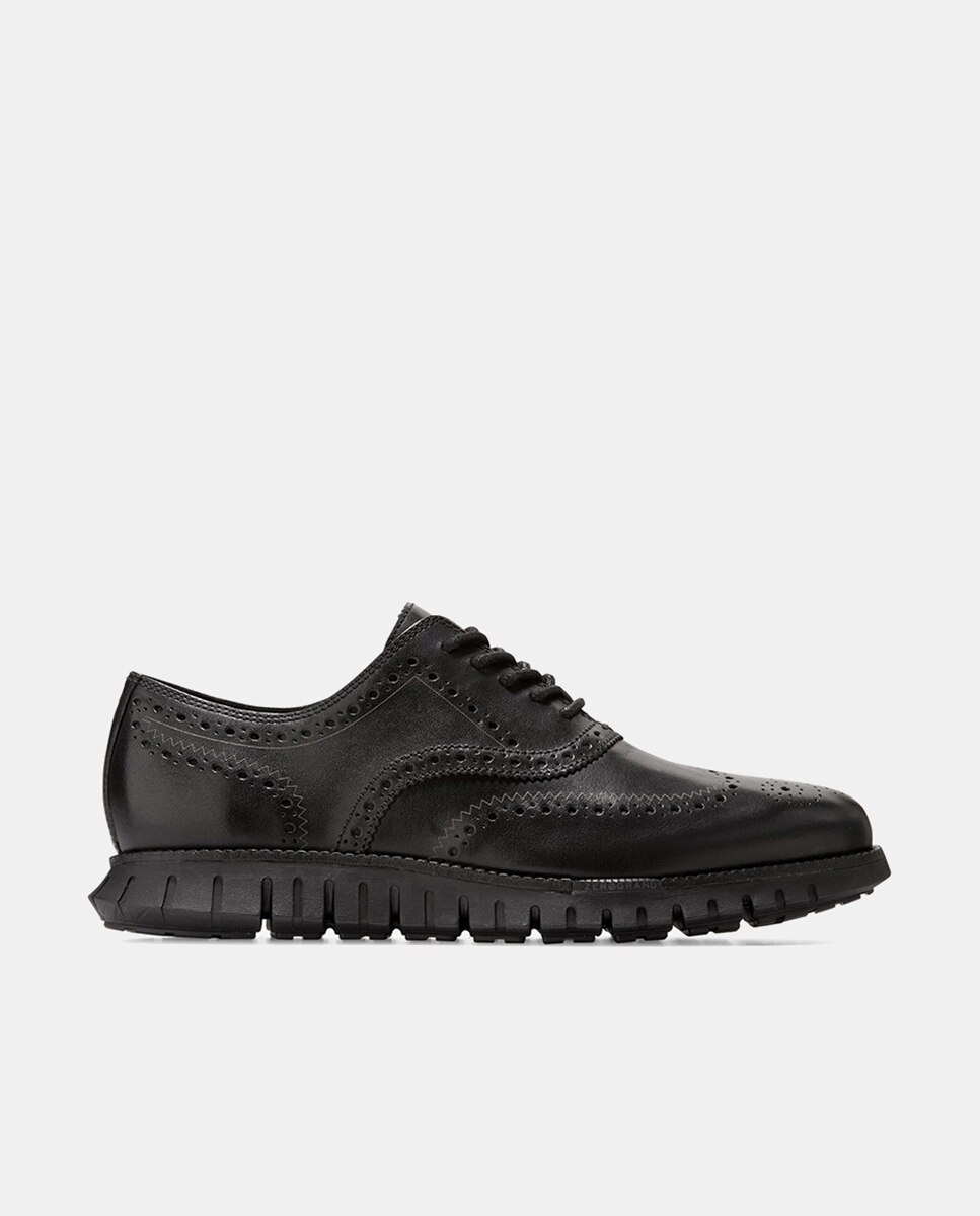 Imagen 0 de Zapatos de piel de hombre Oxford con punta de ala