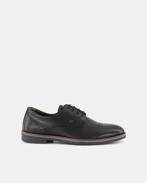 Imagen 0 de Zapatos de cordones y bluchers de hombre de piel en color Negro