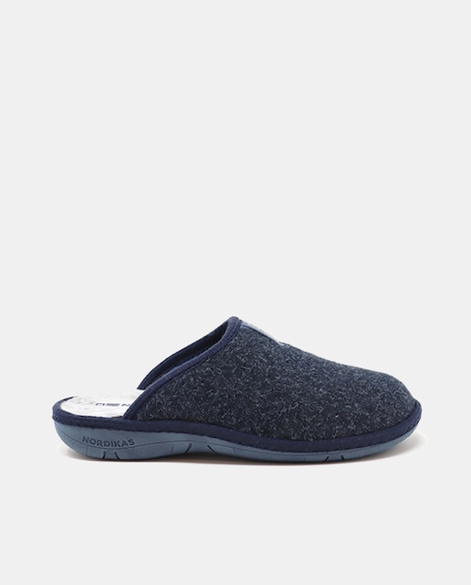 Imagen 0 de Zapatillas de casa de hombre en azul marino abiertas lisas de paño