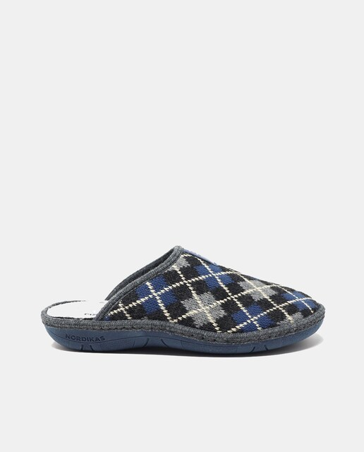 Imagen 0 de Zapatilla de hombre abierta en tejido de rombos