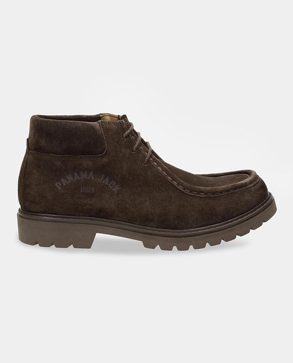 Imagen 0 de Botines de hombre en velour con forro de piel