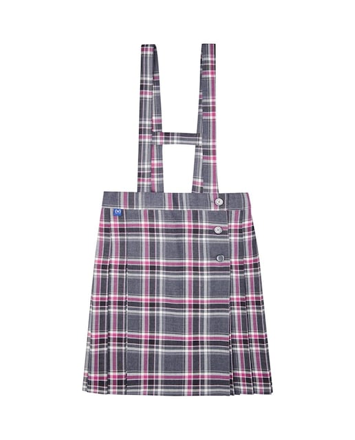 Imagen 0 de Falda de uniforme gris y rosa