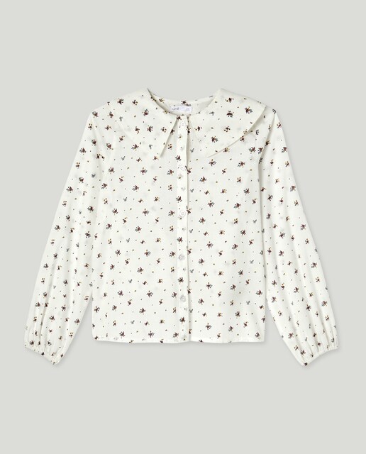 Imagen 0 de Blusa niña cuello estampada