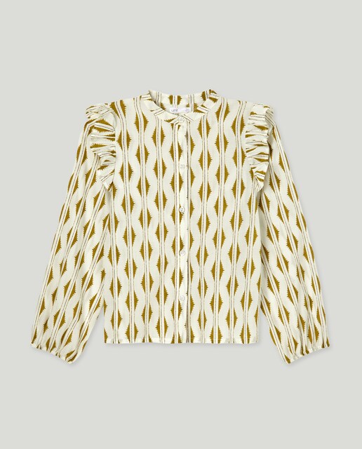Imagen 0 de Blusa niña estampada cuello mao