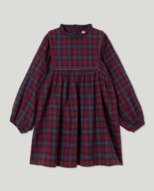 Imagen 0 de Vestido niña cuadros de franela