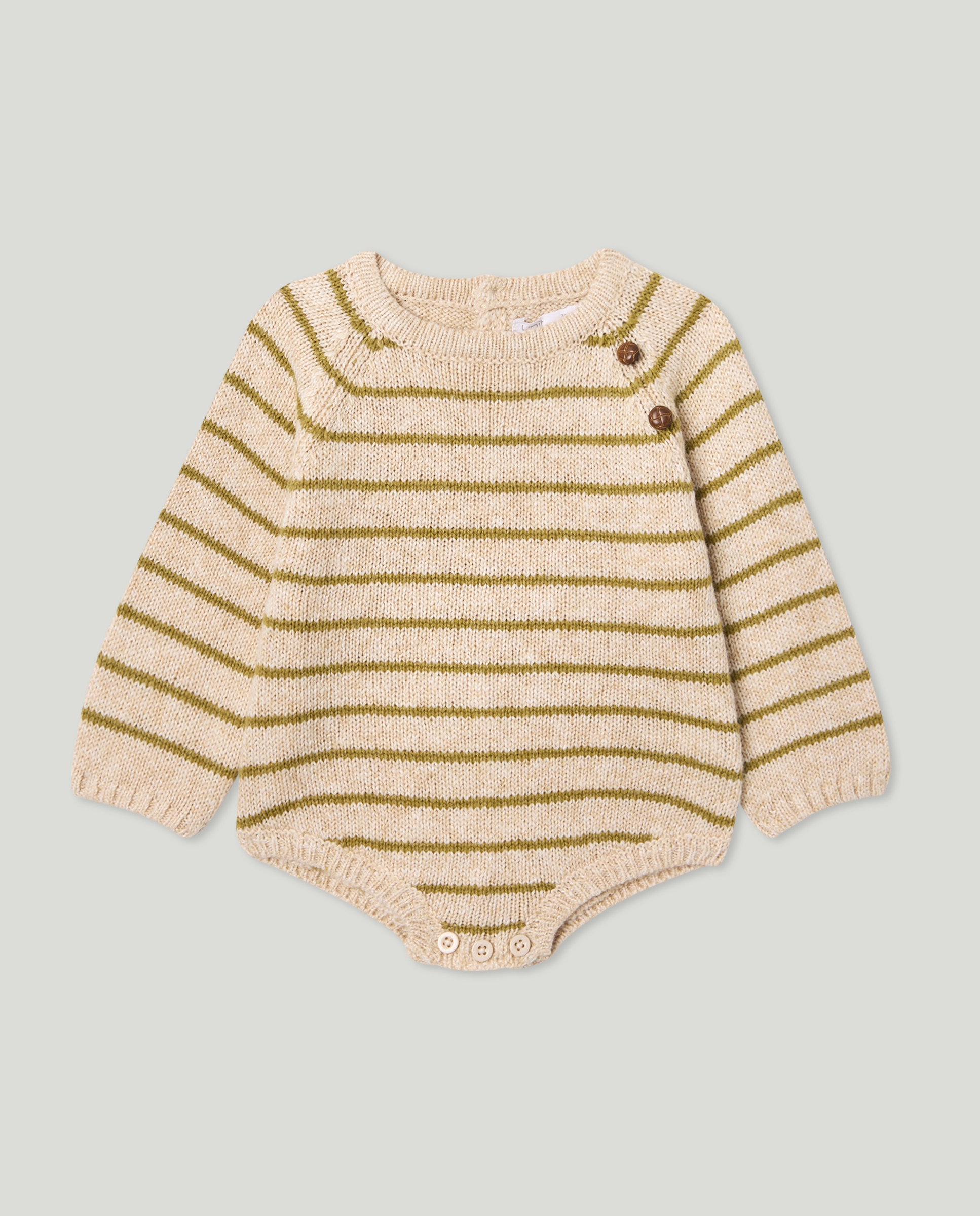 Imagen 0 de Ranita recién nacido manga larga rayas tricot