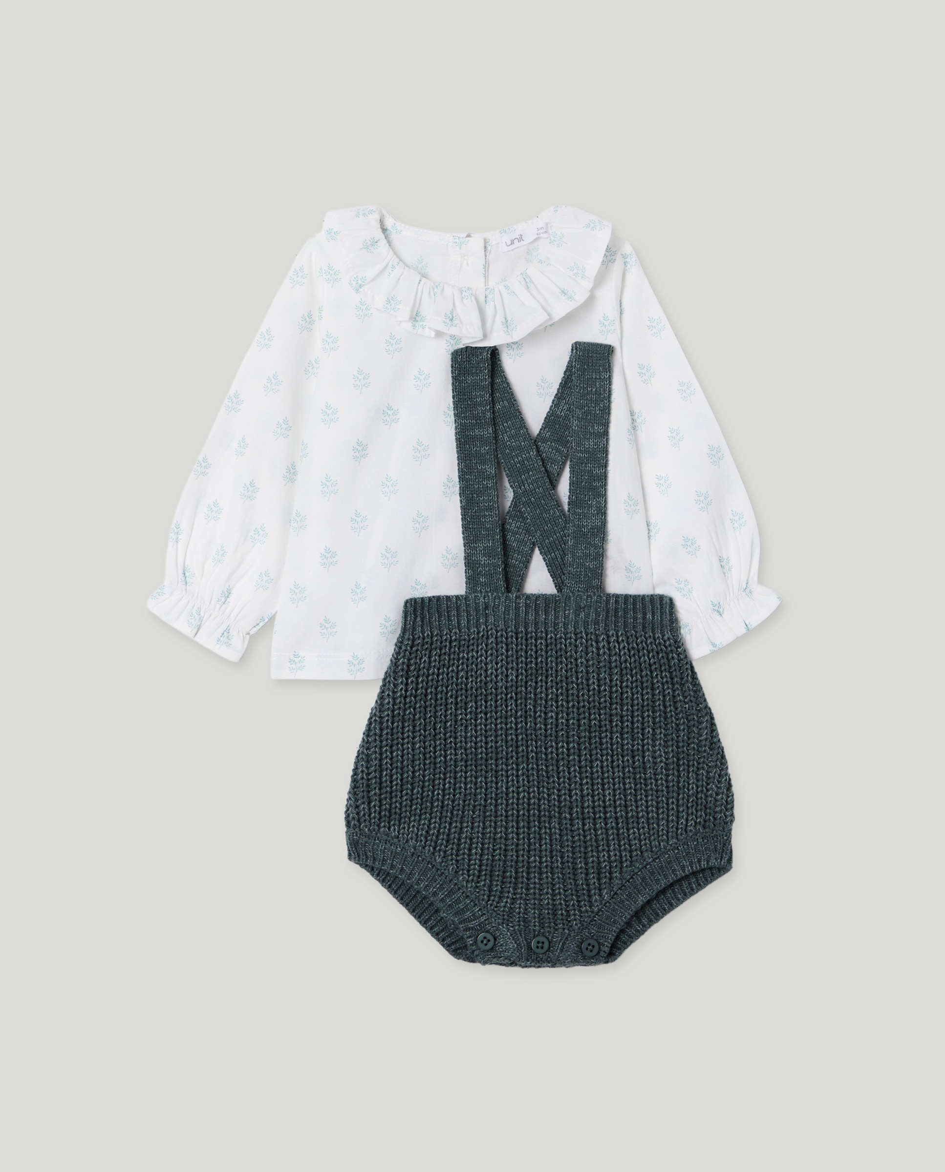 Imagen 0 de Conjunto recién nacido tricot y voile