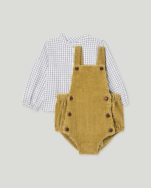 Imagen 0 de Conjunto recién nacido pana y cuadros