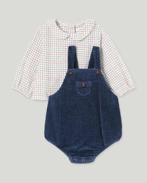 Imagen 0 de Conjunto recién nacido pana cuadros