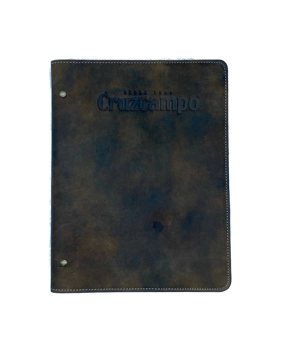 Imagen 0 de Funda Cruzcampo de Piel para Libreta Marrón
