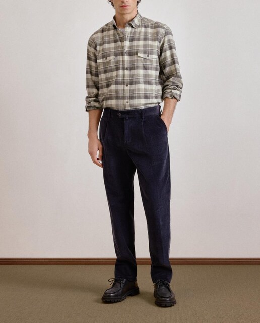 Imagen 0 de Pantalón hombre pana vestir regular con pinzas
