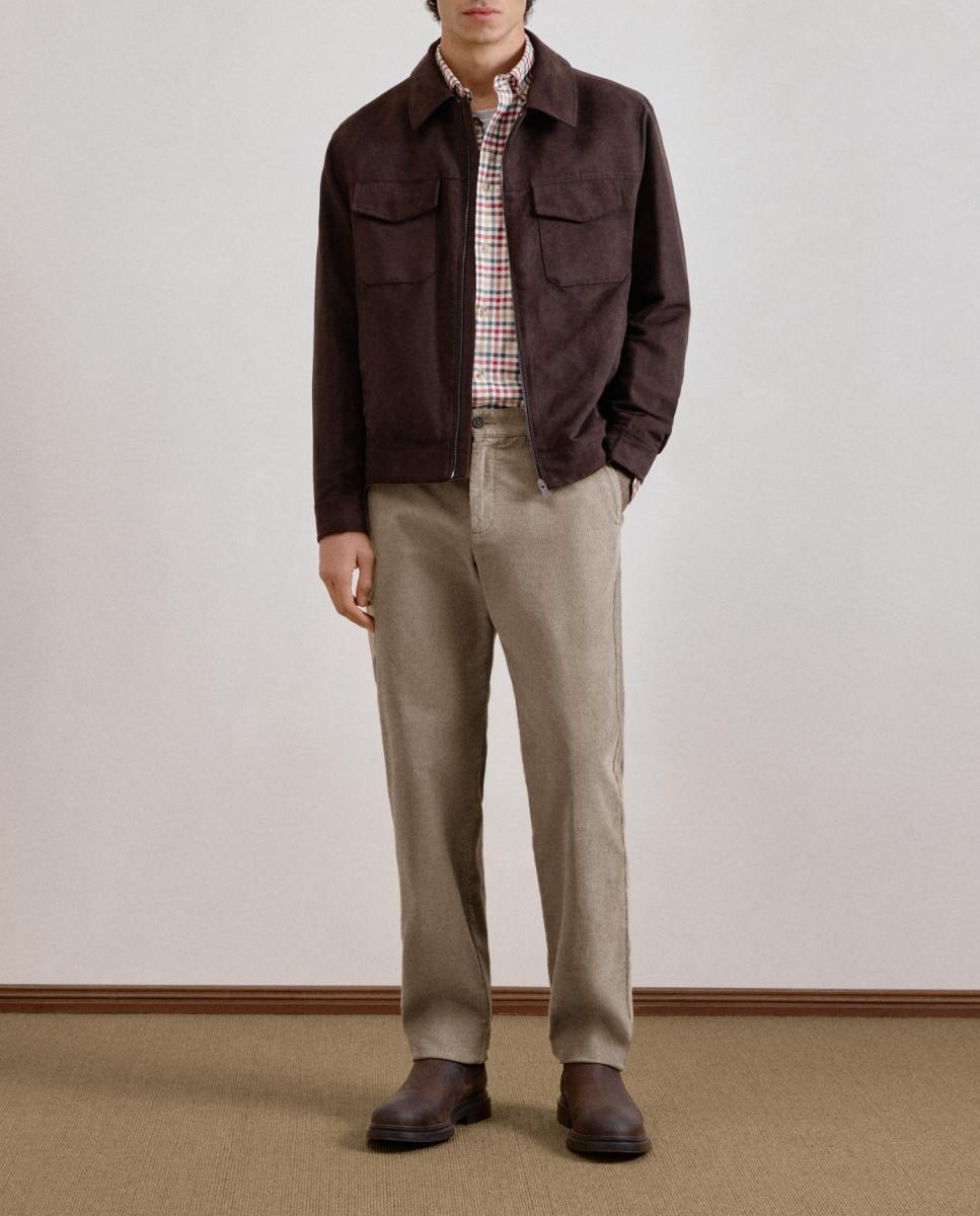 Imagen 0 de Pantalón hombre pana lavada regular sin pinzas