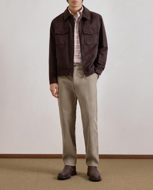 Imagen 0 de Pantalón hombre pana lavada regular sin pinzas