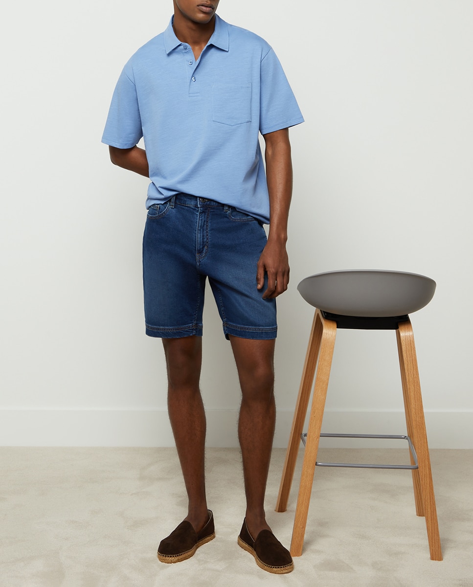 Imagen 0 de Bermuda hombre cinco bolsillos regular denim