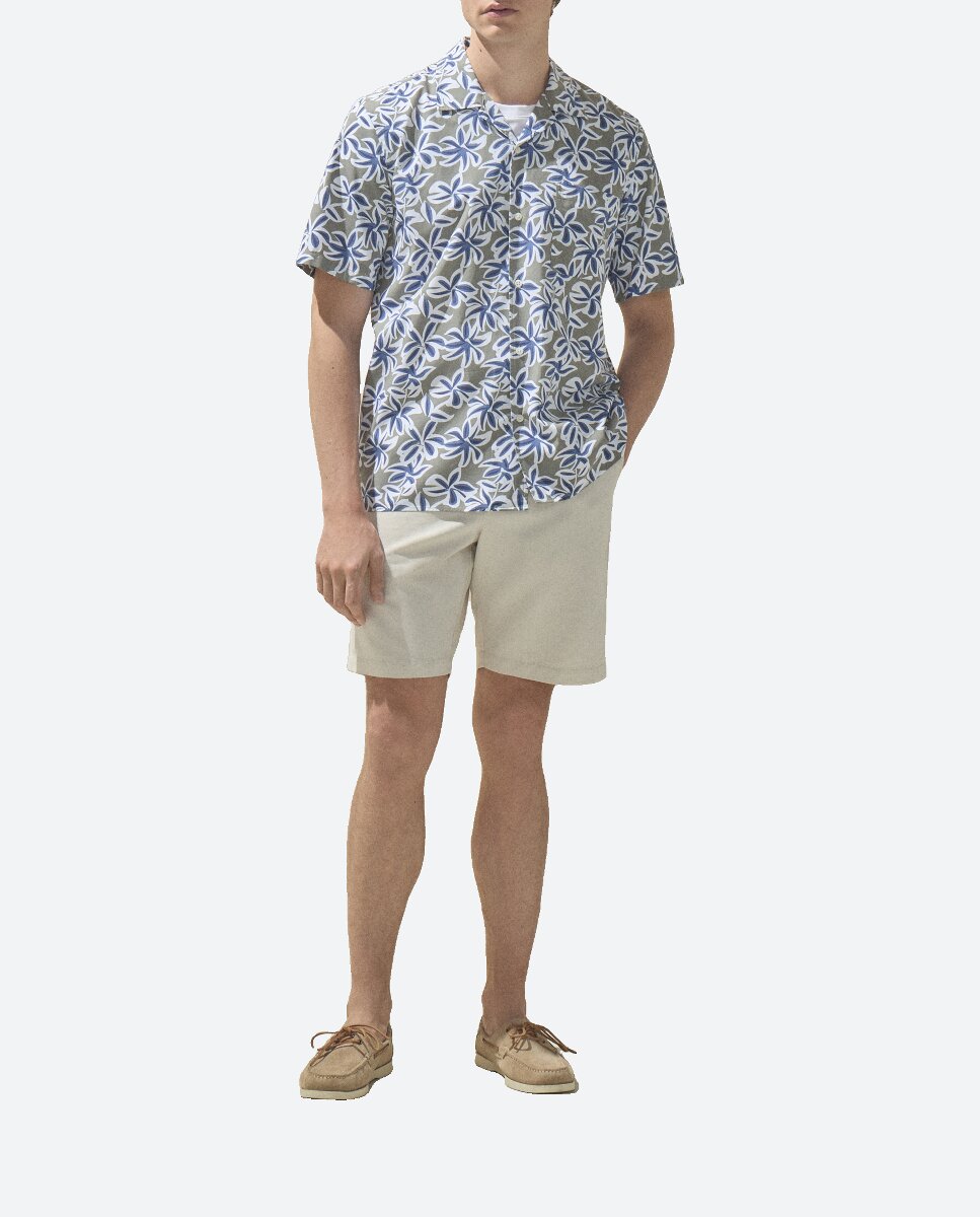 Imagen 0 de Bermuda hombre, regular lino algodón