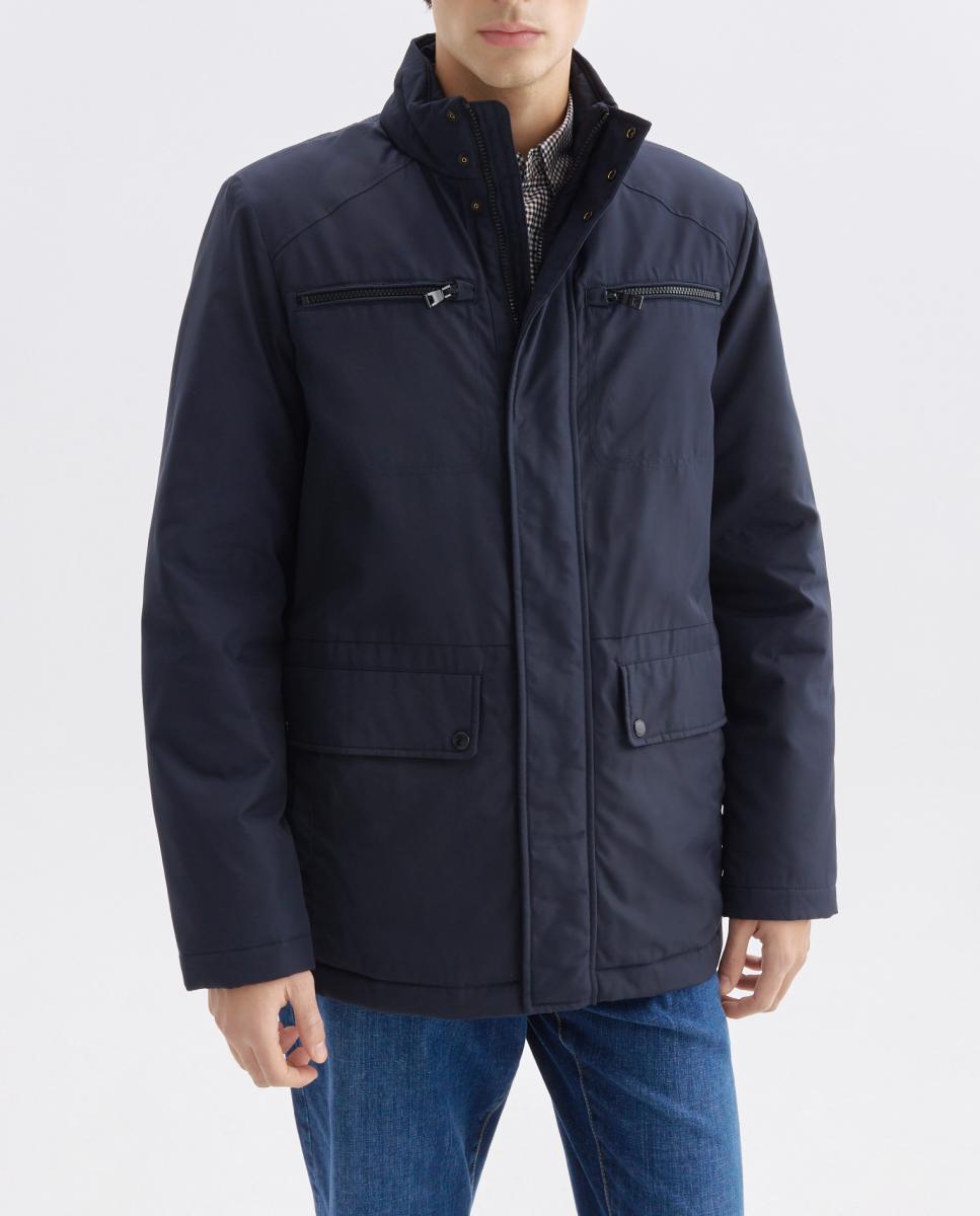 Imagen 0 de Chaqueta de hombre repelente al agua y viento con capucha de emergencia