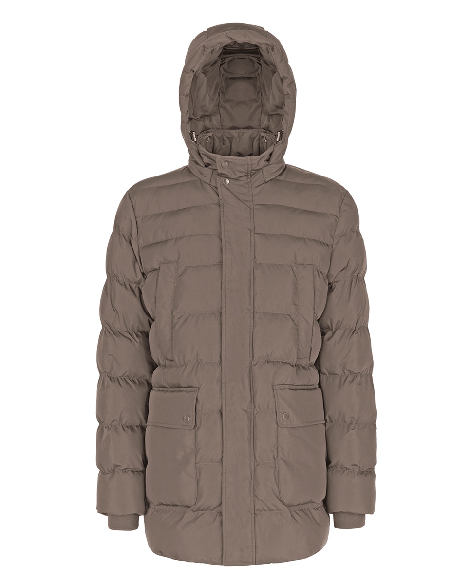 Imagen 0 de Chaqueta larga de hombre con capucha desmontable