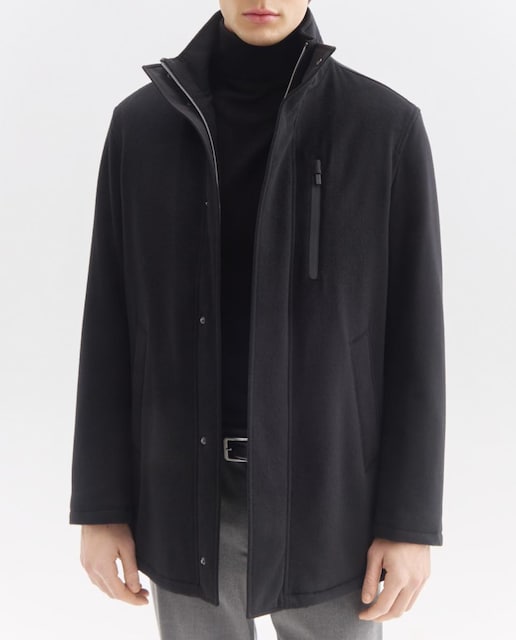 Imagen 0 de Chaquetón de hombre con bolsillos inclinados y pecherin delantero