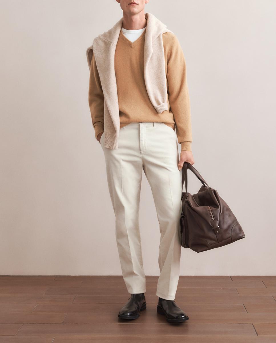 Imagen 0 de Jersey de hombre de cuello pico liso cashmere