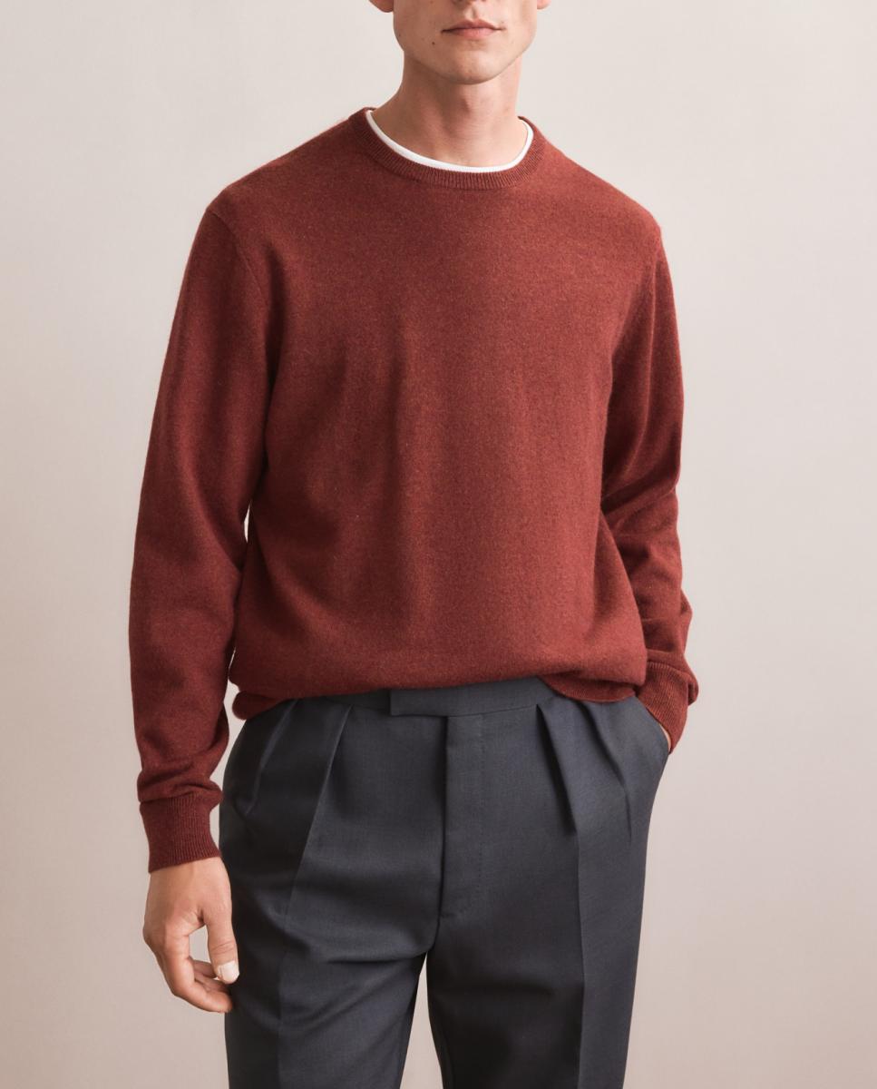 Imagen 0 de Jersey de hombre de cuello redondo liso cashmere