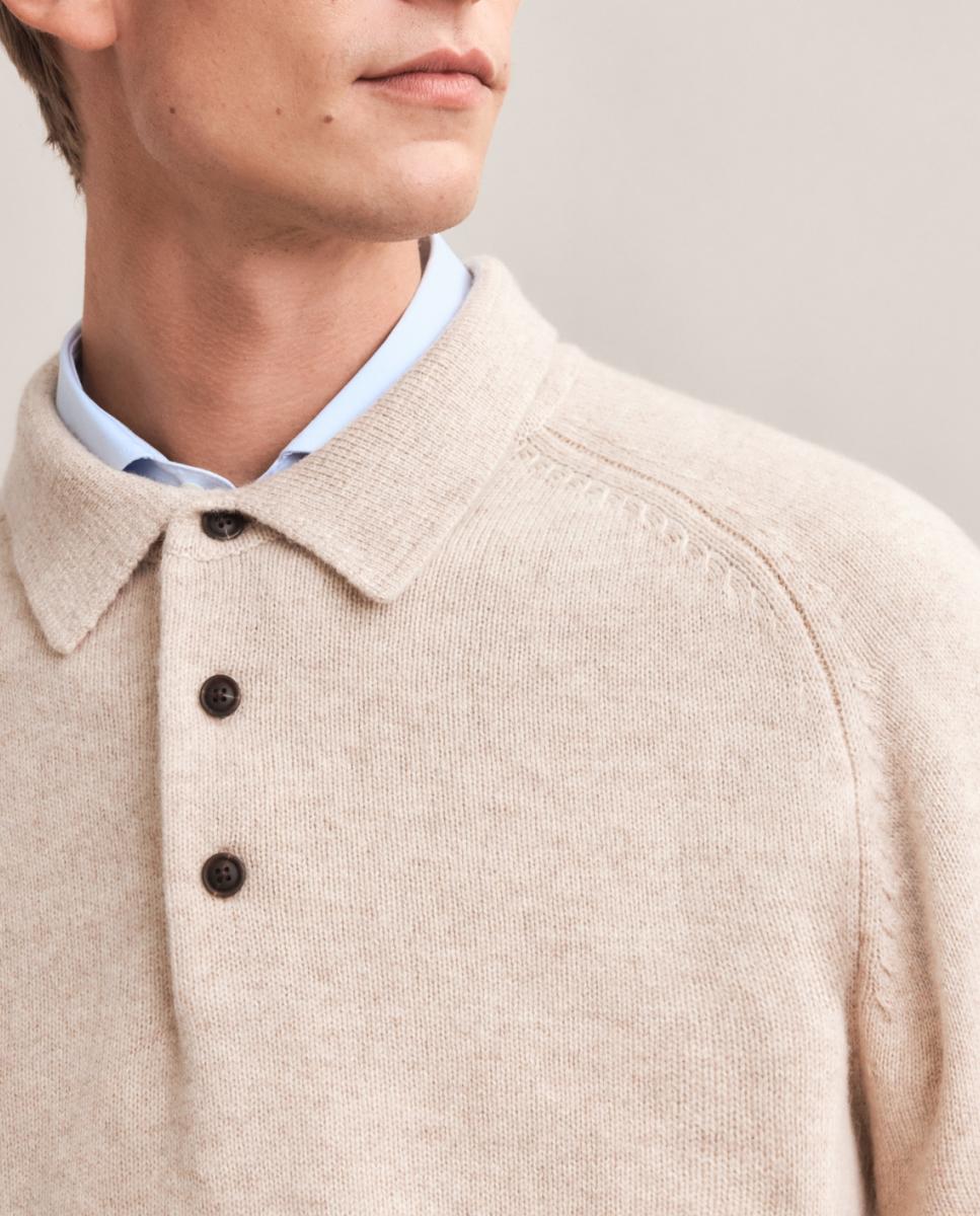 Imagen 0 de Jersey cuello semicisne liso lana cashmere de hombre