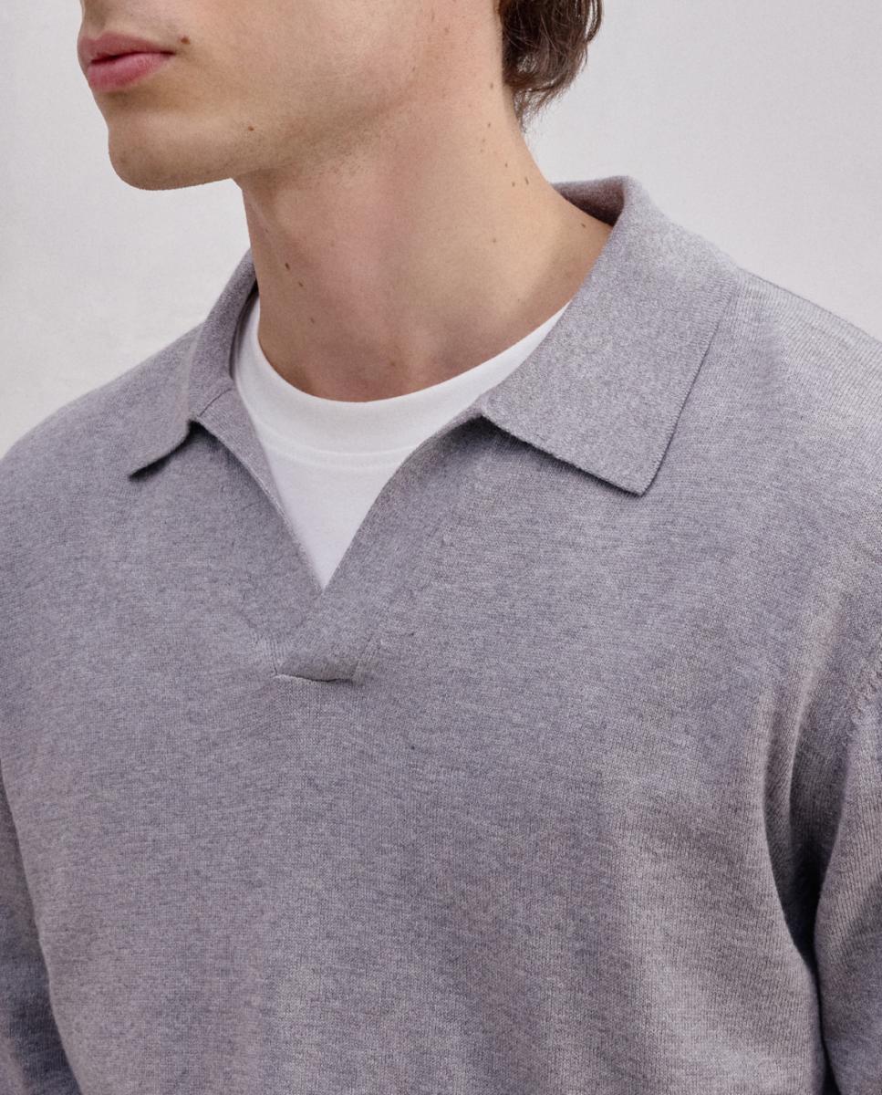 Imagen 0 de Sueter cuello polo abierto hombre