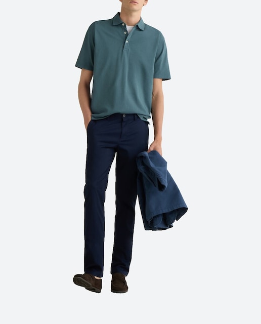 Imagen 0 de Polo de hombre manga corta pique liso garment dye