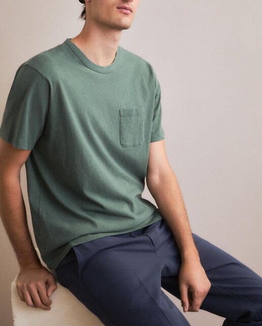 Imagen 0 de Camiseta lisa de hombre con cuello redondo