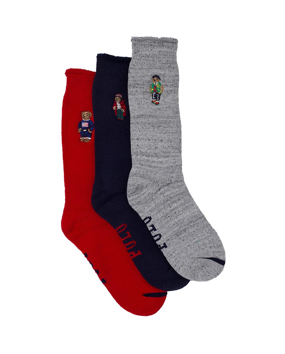 Imagen 0 de Pack de 3 pares de calcetines de hombre cortos con Polo Bear